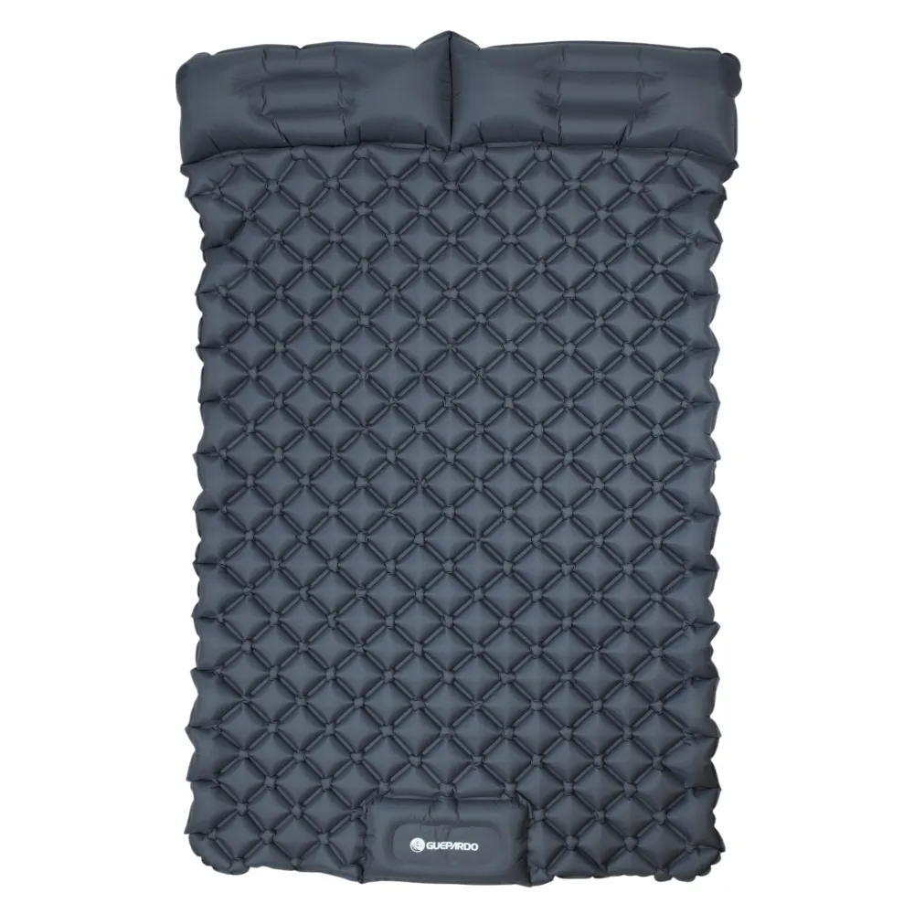 Colchonete Inflável Casal 195x120x5,5cm Nylon TPU DOTT GUEPARDO Cinza - Imagem 2