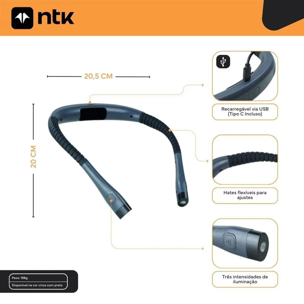 Lanterna de Pescoço de 80 Lúmens - Imagem 5